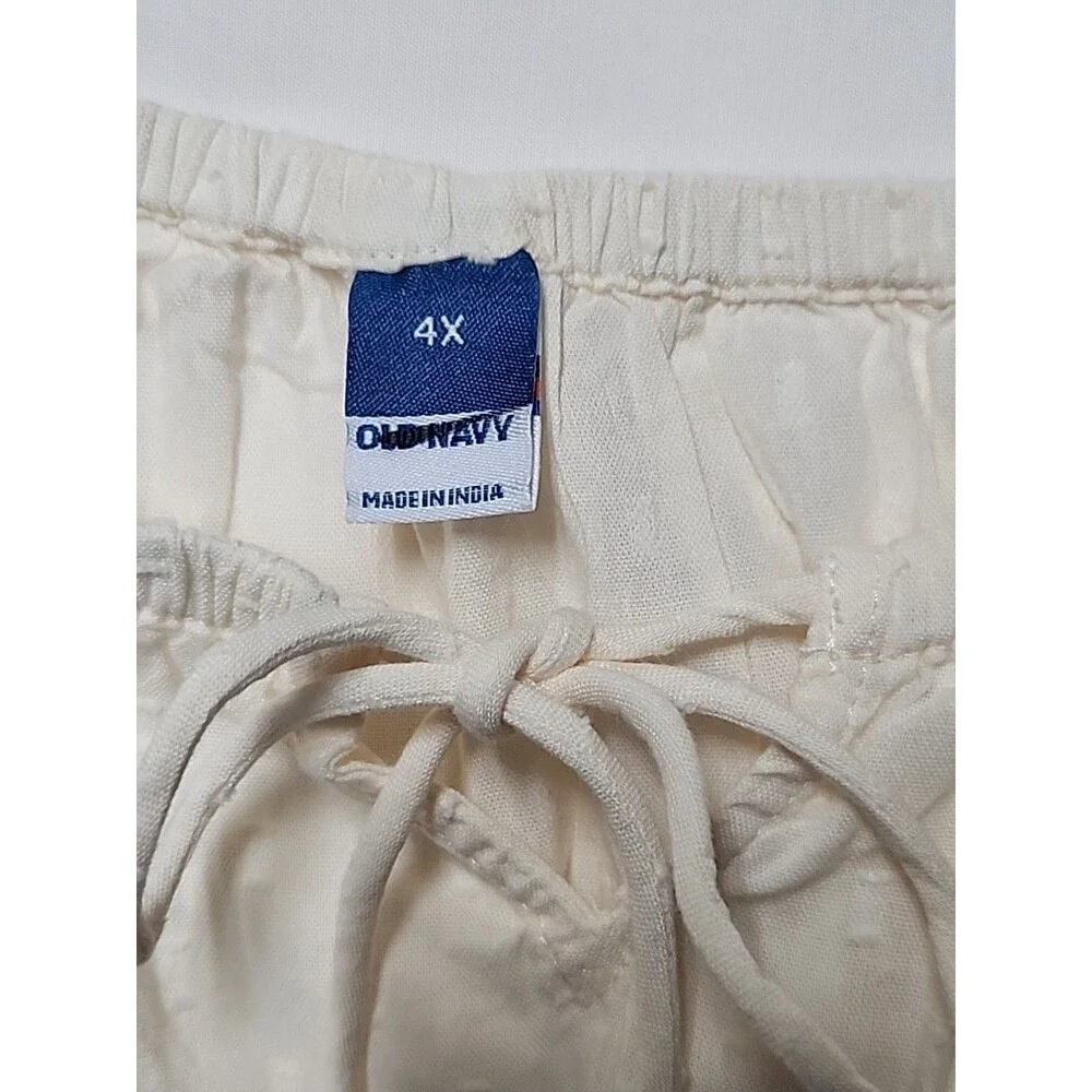 Old Navy Beige  Baby Doll Top Womens 4X  Round Neck  Spaghetti Strap Adjustable - Picture 2 of 2